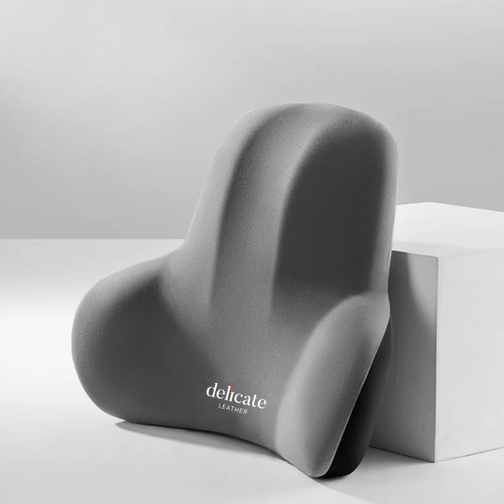 Delicate Leather Neck Memory Foam Pillow, Fit with all car, Car Seat Headrest Neck Rest Cushion for Driving Seat Auto Head Rest Neck Support