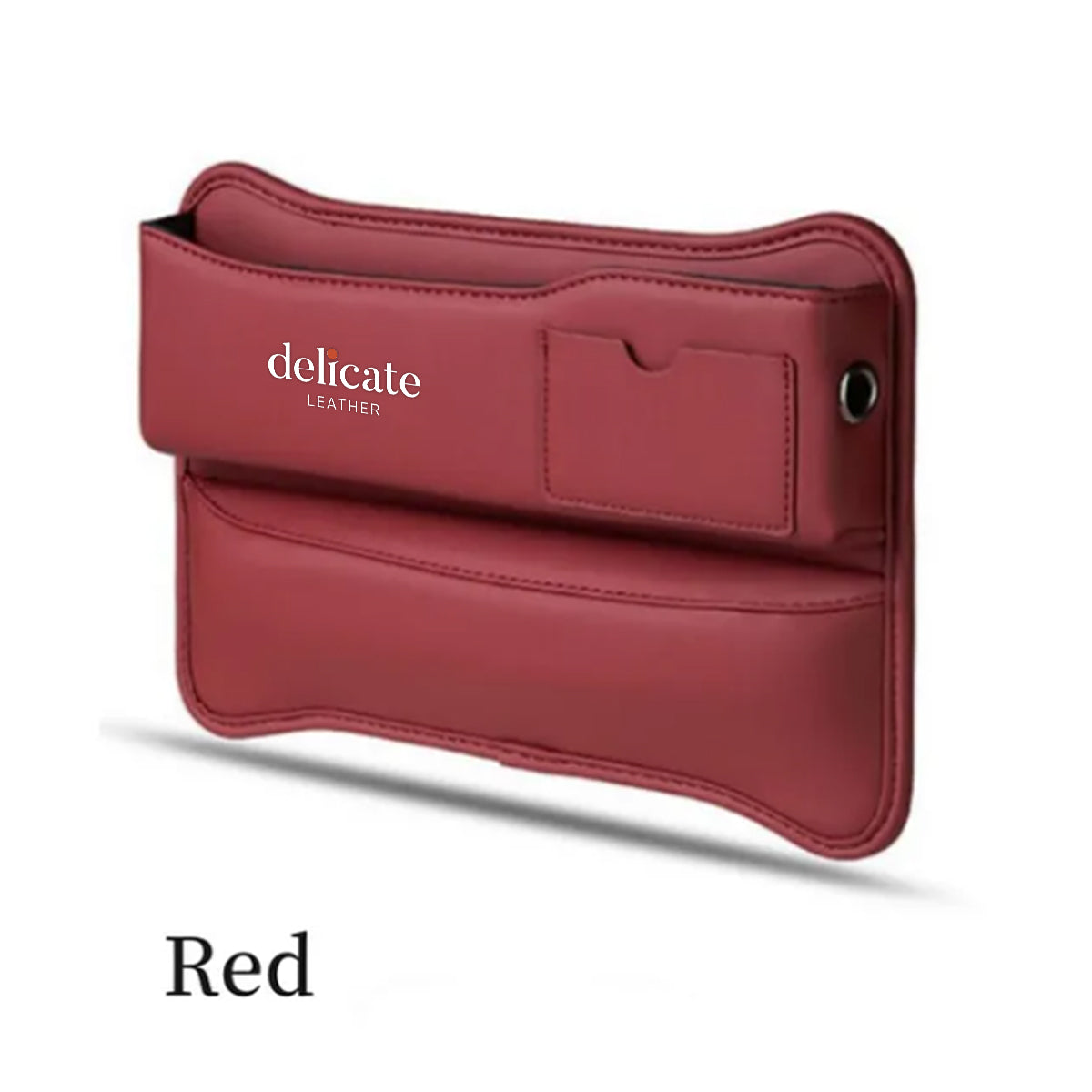 Car Seat Gap Filler Organizer, Custom For Your Cars, Multifunctional PU Leather Console Side Pocket Organizer for Cellphones, Cards, Wallets, Keys - Delicate Leather