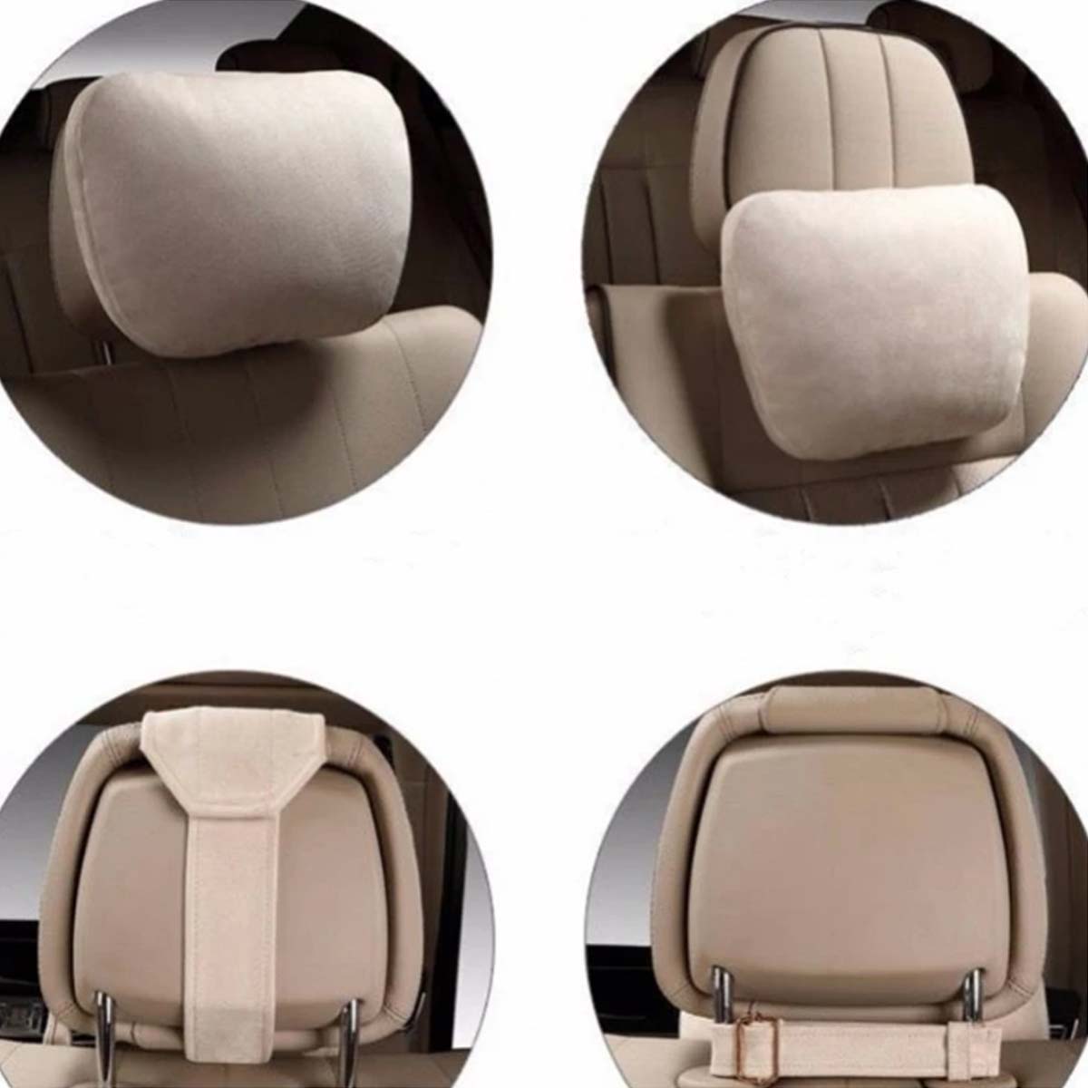 Premium Car Headrest Neck Support Seat with Lumbar Support Design: Soft, Universal, and Adjustable Car Neck Pillow and Waist Pillow for Enhanced Comfort and Ergonomics