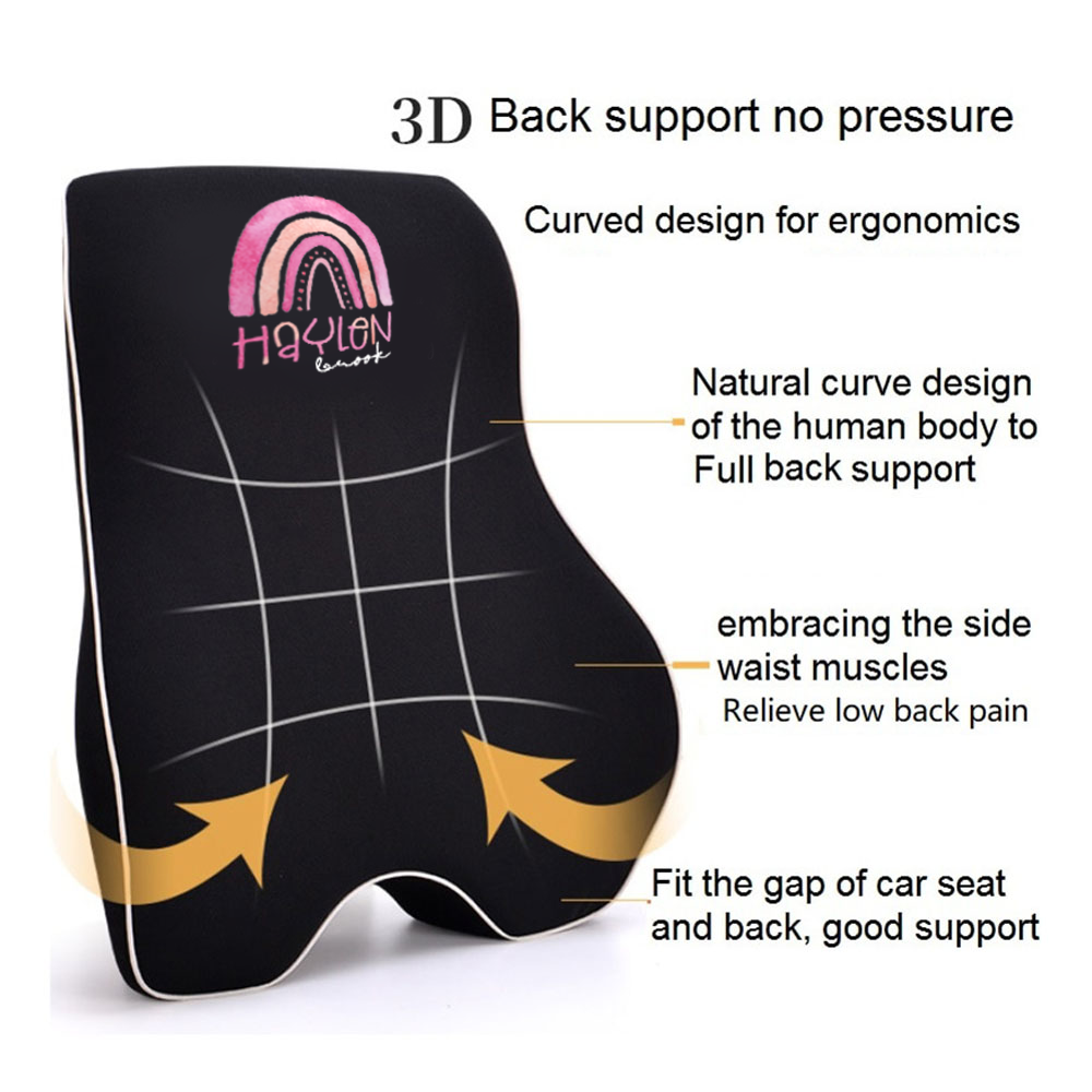 Custom Name Lumbar Support Cushion for Car and Headrest Neck Pillow Kit, Personalized Gift, Custom For Cars, Ergonomically Design for Car Seat, Car Accessories, Personalised Lumbar Support Cushion, Name Lumbar Support Cushion L6 - Delicate Leather