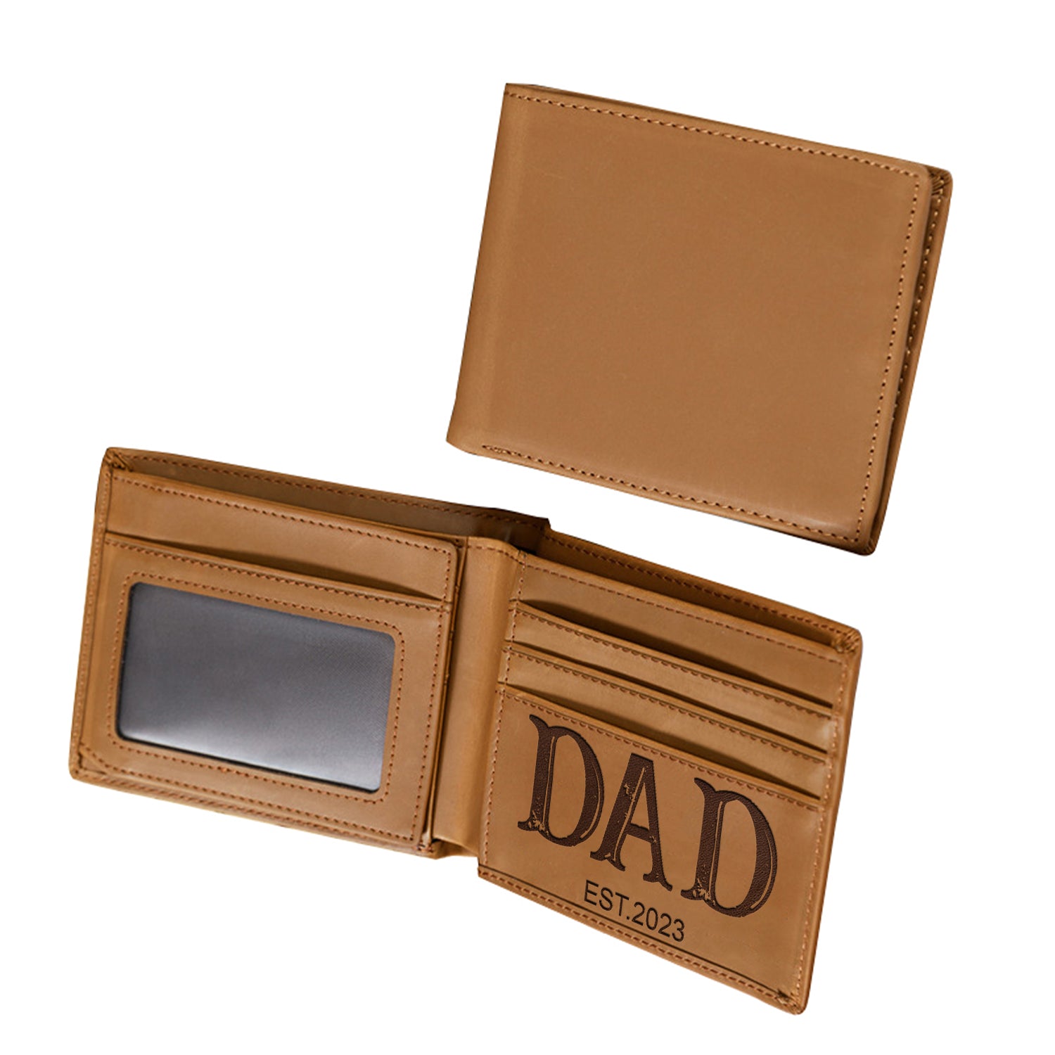 Personalized Wallet Men, Leather Wallet For Men, Custom Engraved Wallet, Personalized Gifts For Him, Fathers Day Gifts, Husband, Boyfriend, Dad - Delicate Leather