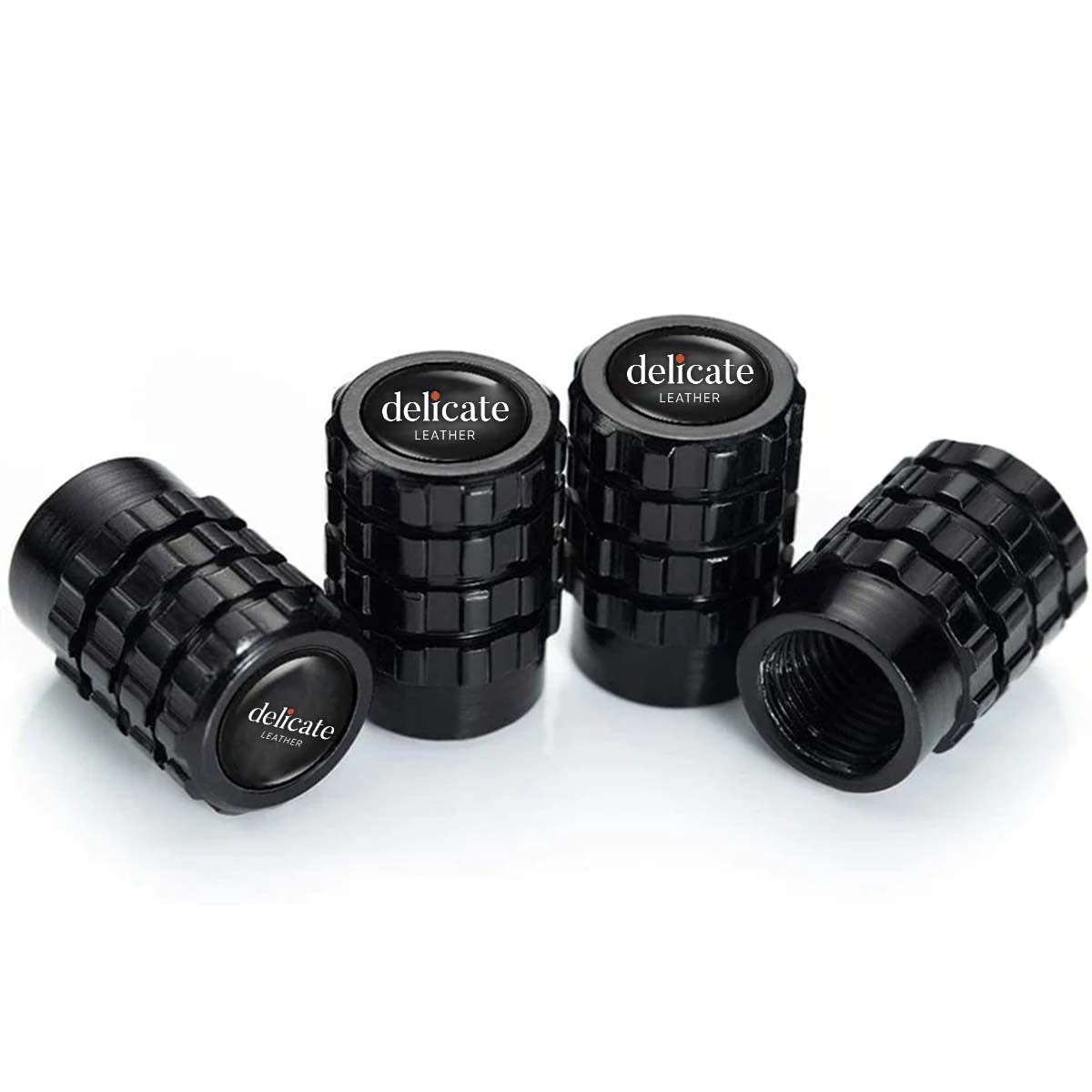 4-pcs Metal Car tire Valve Caps Stems air Cap Shape Decoration Replacement for Styling Decoration Accessories. - Delicate Leather