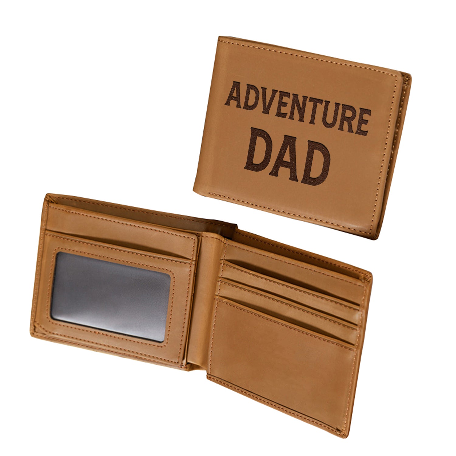 Adventure Dad Wallet Men, Leather Wallet For Men, Custom  Engraved Wallet, Personalized Gifts For Him, Fathers Day Gifts, Husband, Boyfriend, Dad - Delicate Leather