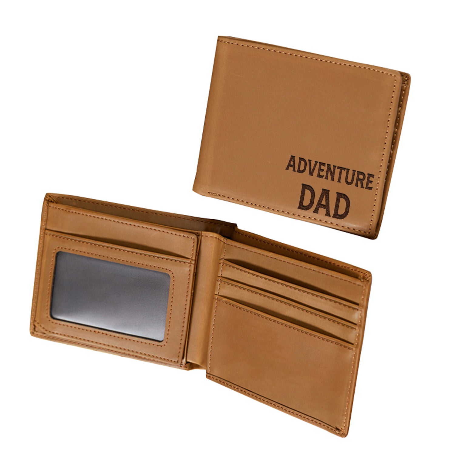 Adventure Dad Wallet Men, Leather Wallet For Men, Custom  Engraved Wallet, Personalized Gifts For Him, Fathers Day Gifts, Husband, Boyfriend, Dad - Delicate Leather