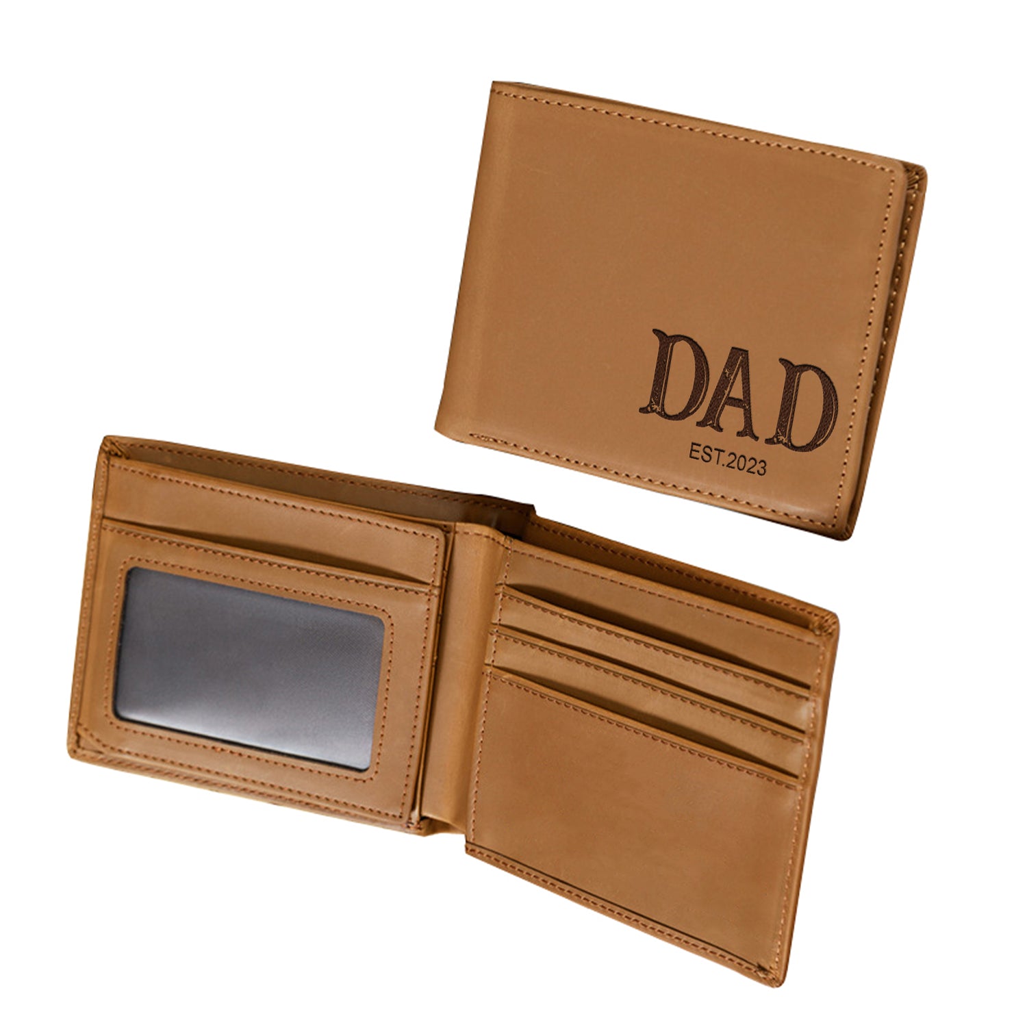 Personalized Wallet Men, Leather Wallet For Men, Custom Engraved Wallet, Personalized Gifts For Him, Fathers Day Gifts, Husband, Boyfriend, Dad - Delicate Leather