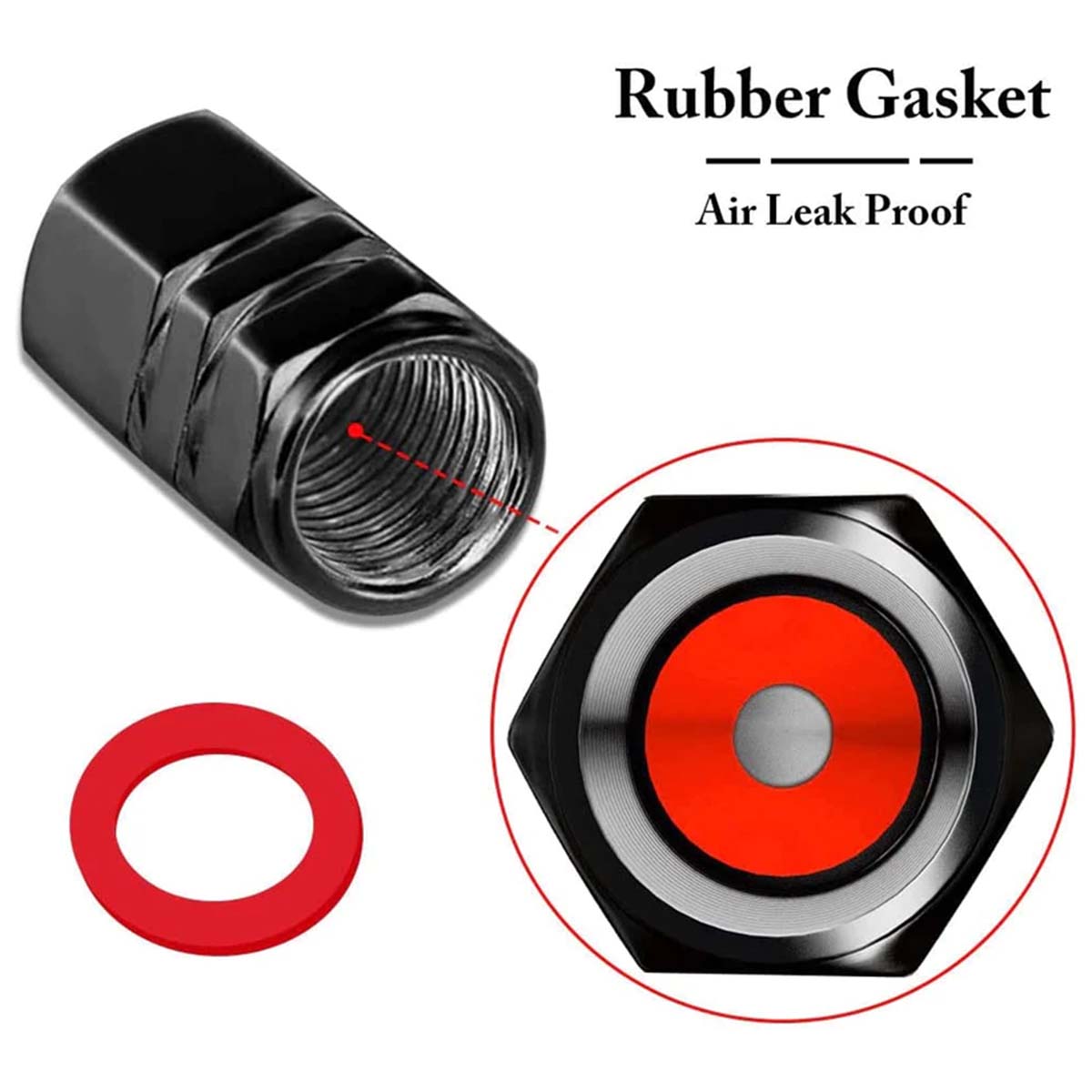 Car Tire Valve Stem Caps forCar, 4pcs Air Caps Cover, Universal for Cars, SUVs, Bike, Trucks and Motorcycles
