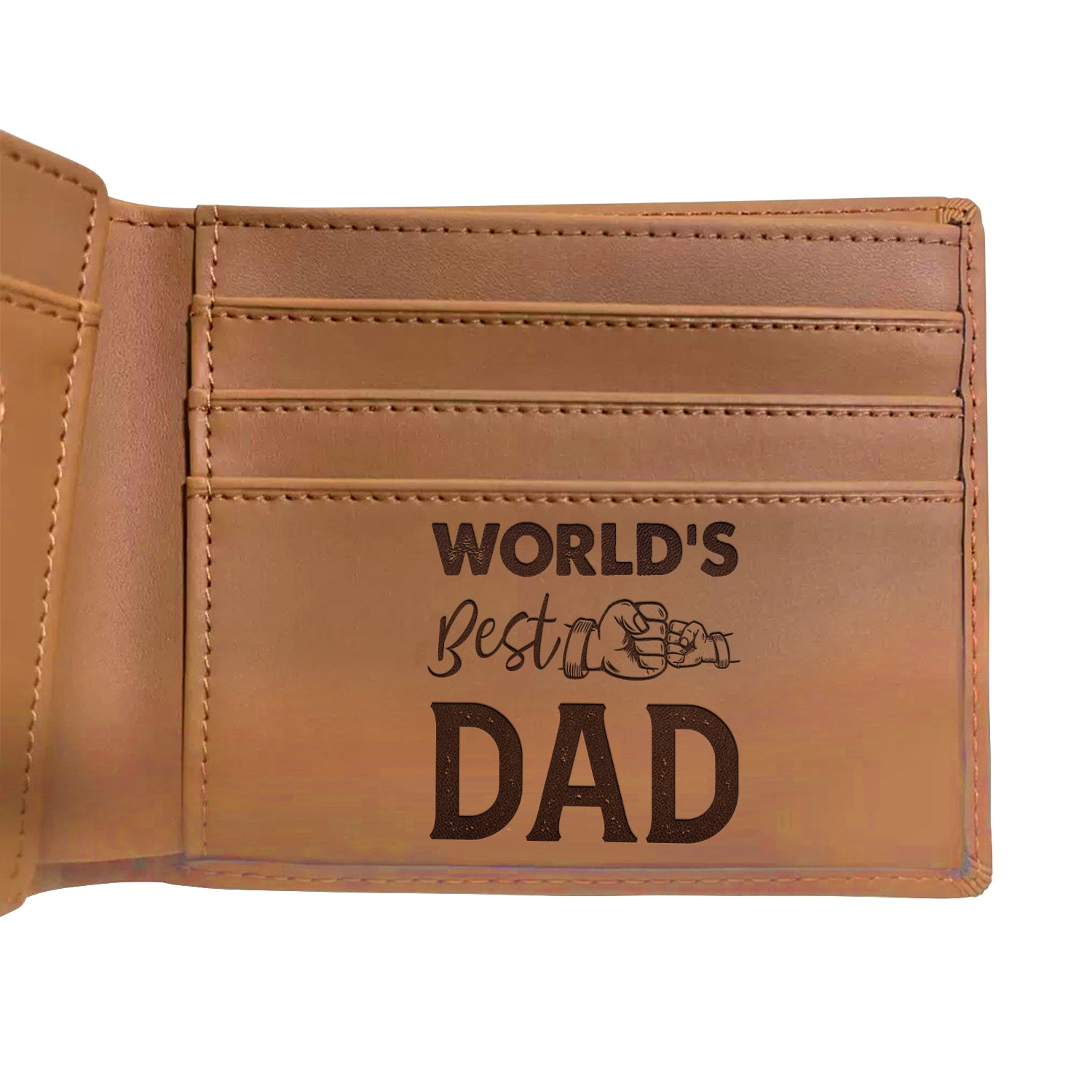 World's Best Dad Wallet Men, Leather Wallet For Men, Custom  Engraved Wallet, Personalized Gifts For Him, Fathers Day Gifts, Husband, Boyfriend - Delicate Leather
