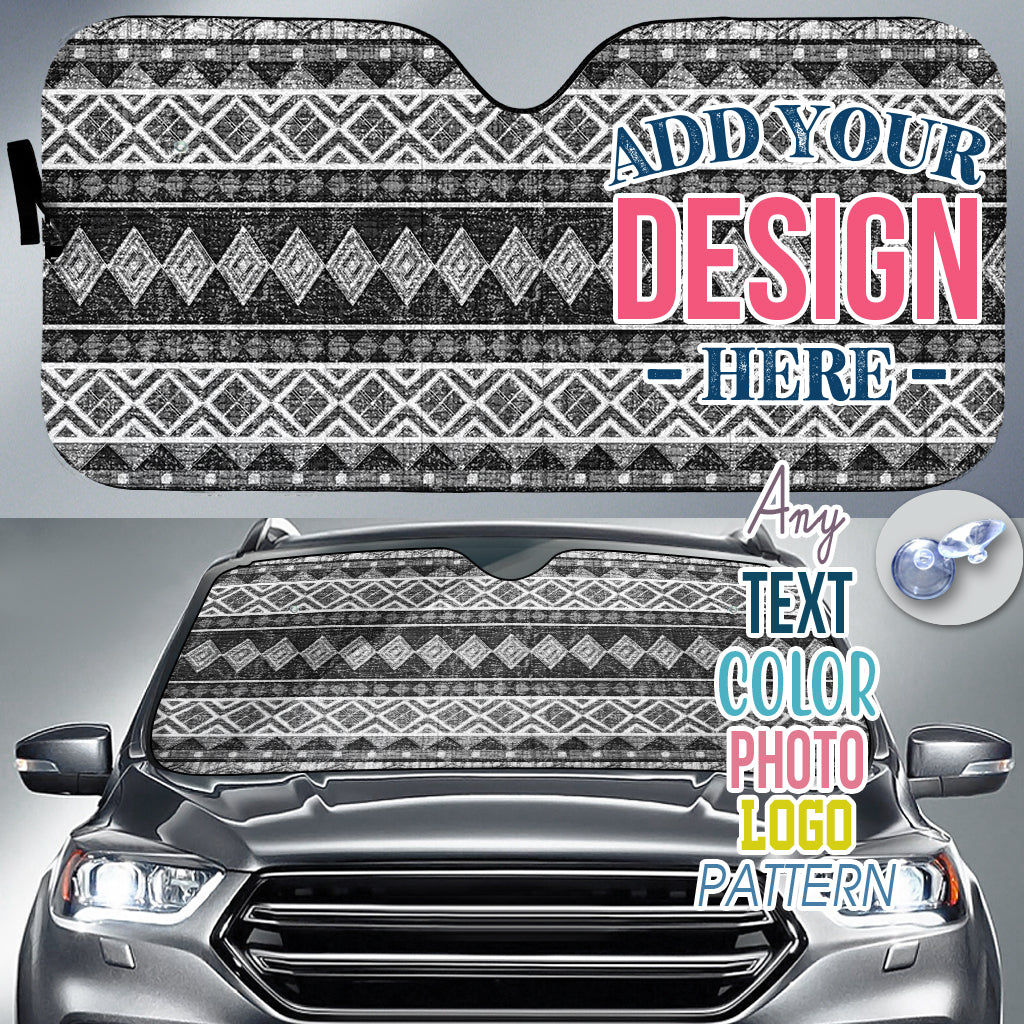 Custom SunShade for Car Personalized Sun Shade for Vehicle Windshield Protector Design Your Own Text Image Photo Business Advertising Logo - Delicate Leather