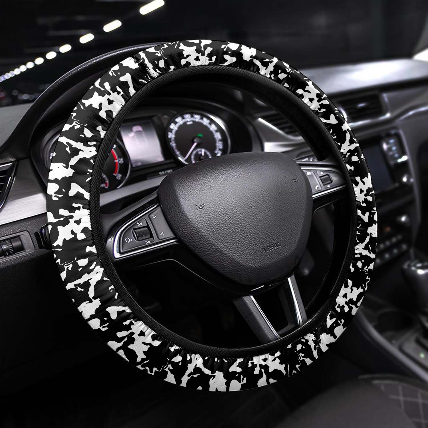 Car Steering Wheel Cover Update Version, Purple Camo Camouflage Custom-Fit for Car, Premium Leather Car Steering Wheel Cover , Car Accessories, Camo 05 - Delicate Leather