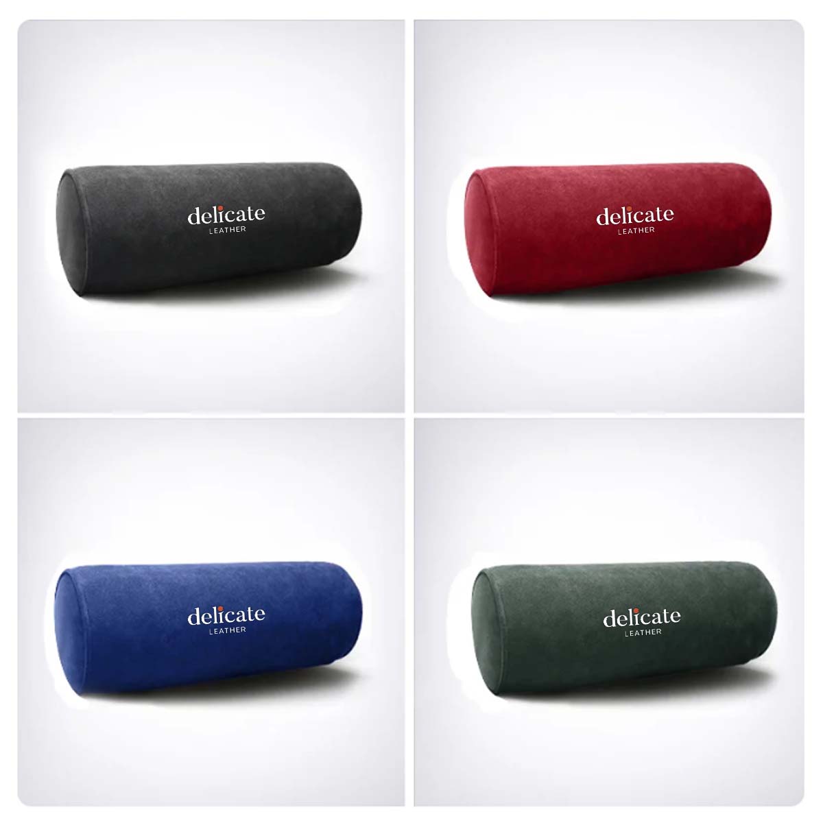 Universal Four-Season Deerskin Car Neck Pillow: Premium Round Headrest for Car Seats with Alcantara Interior - A Must-Have Car Accessory for All Seasons - Delicate Leather