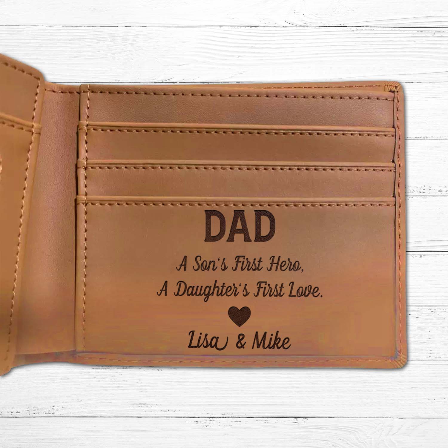 Personalized Wallet Men, Leather Wallet For Men, Custom  Engraved Wallet, Personalized Gifts For Him, Fathers Day Gifts, Husband, Boyfriend, Dad - Delicate Leather