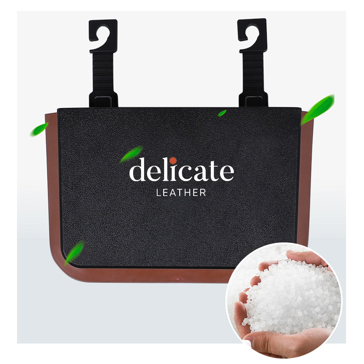 Delicate Leather Hanging Waterproof Car Trash can-Foldable, Custom For Your Cars, Waterproof, and Equipped with Cup Holders and Trays. Multi-Purpose, Car Accessories CC11992