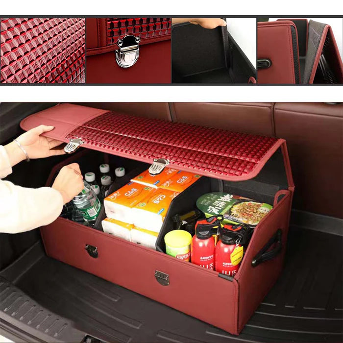 Organizer for Trunk Box Storage, Car Accessories Interior Vehicle Supplies Accessories for the Car - TBS - MB - Delicate Leather