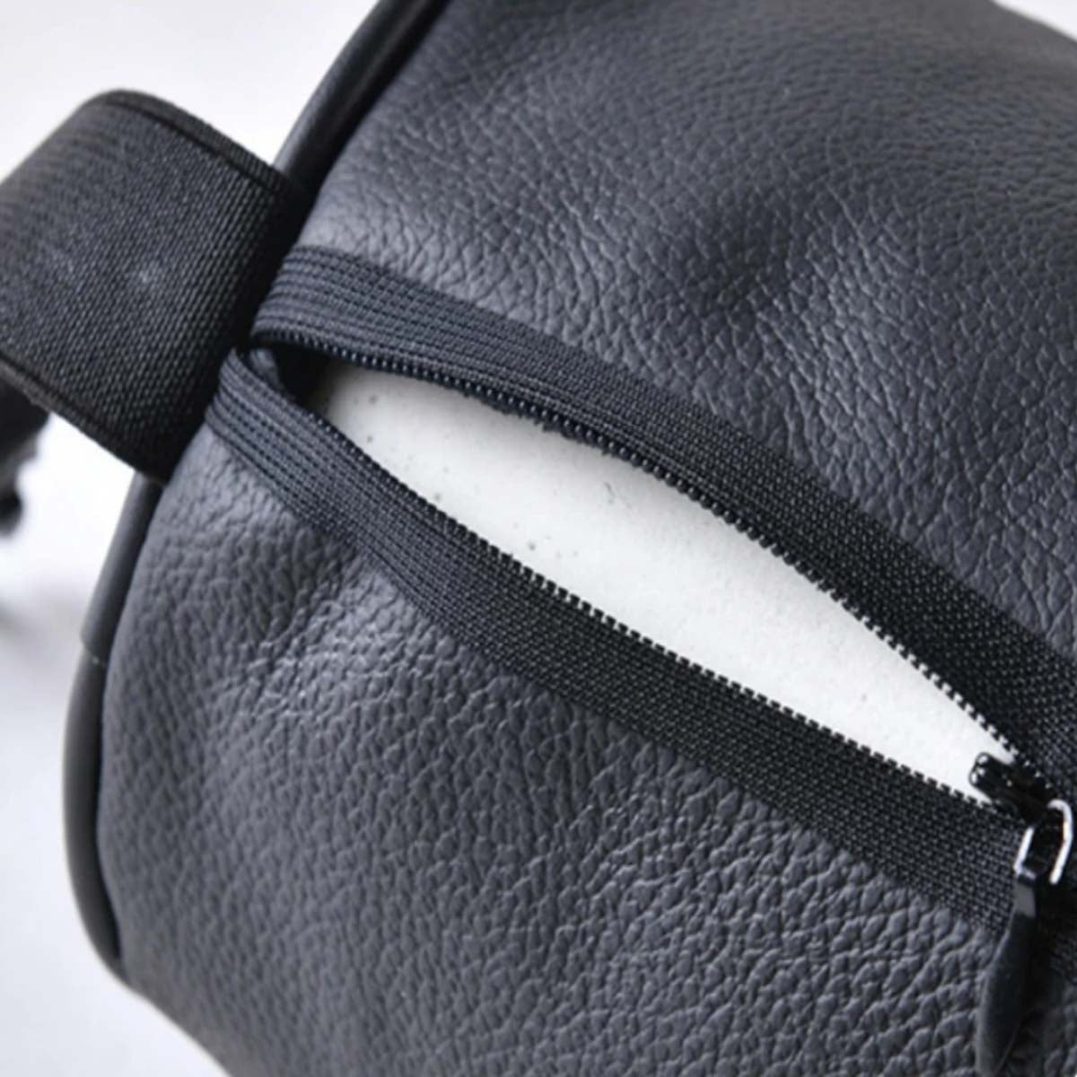 Premium Genuine Leather Car Seat Headrest Pillows: Cylindrical Black Neck Support Covers with Memory Foam Head Bone Protectors for Enhanced Auto Safety - Delicate Leather