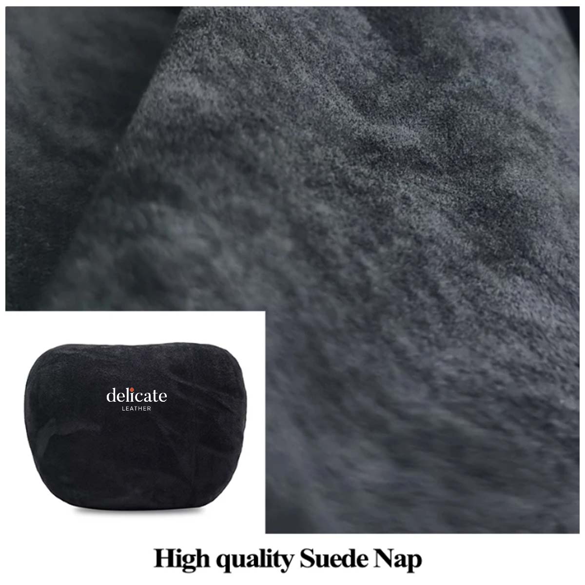 Delicate Leahter Car Seat Headrest Neck Pillow: Premium Accessories for Enhanced Comfort - Delicate Leather