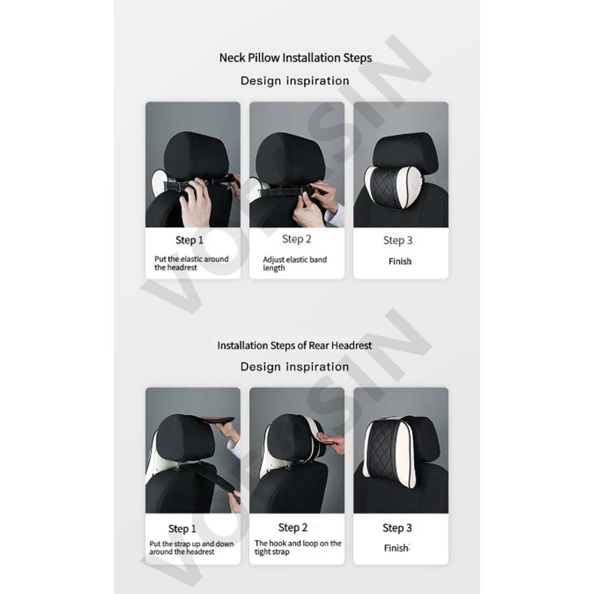 Delicate Leather Premium Leather Car Neck Pillow Headrest: Enhance Your Car Travel Experience with Rear Seat Support Cushion – A Stylish and Functional Interior Accessory - Delicate Leather