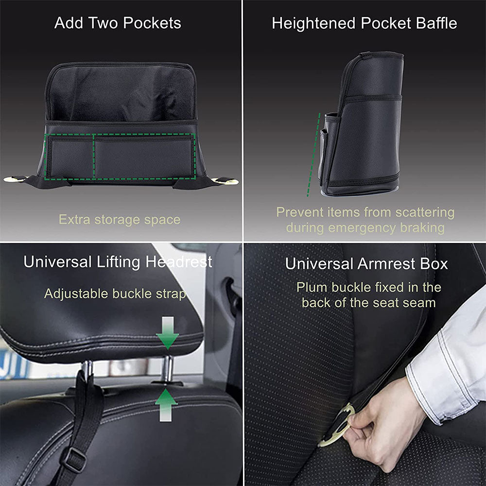Personalized Car Seat Gap Filler Organizer, Happy Father's Day, Custom FIt For Your Cars, Multifunctional PU Leather Console Side Pocket Organizer for Cellphones, Cards, Wallets, Keys, Gift for Daddy - Delicate Leather
