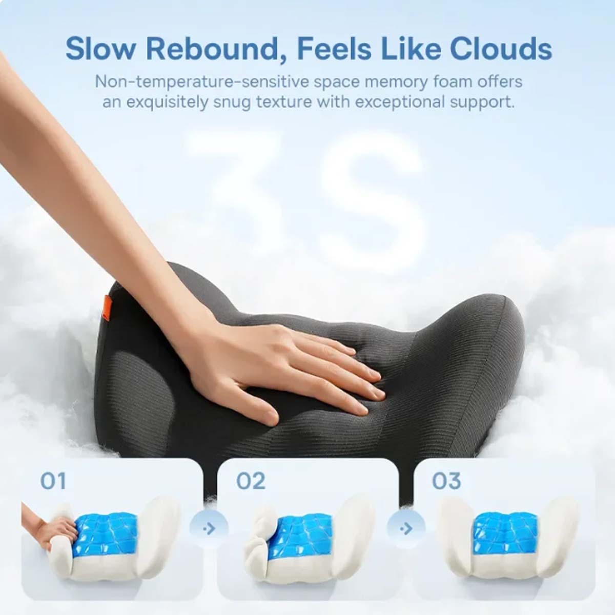 Baseus Car Neck Pillow Cushion: Premium Vehicle Head Pillow for Enhanced Seat Headrest and Lumbar Support, Memory Foam Travel Pillow - A Must-Have Car Accessory for Ultimate Comfort - Delicate Leather