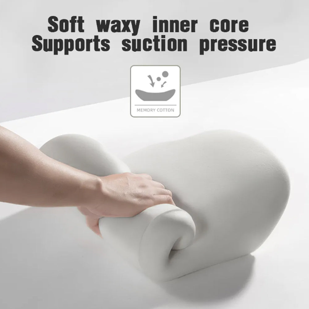 Delicate Leather Neck Memory Foam Pillow, Fit with all car, Car Seat Headrest Neck Rest Cushion for Driving Seat Auto Head Rest Neck Support - Delicate Leather