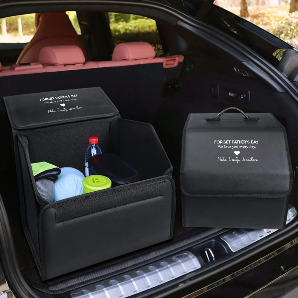 Personalized Foldable Trunk Storage Luggage Organizer Box, Custom-Fit For Car, SUV Trunk Organizer Van Cargo Carrier Caddy for Shopping, Camping Picnic, Home Garage, Gift for Daddy 09