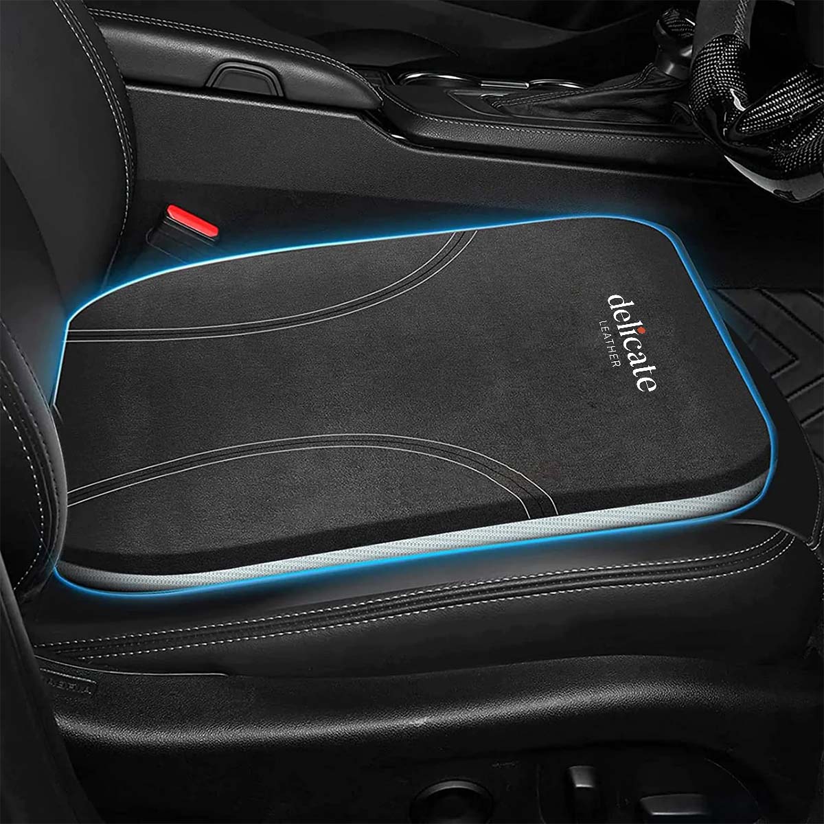 2-in-1 Car Accessories Set! This set includes a luxurious Car Seat Cushion, and a sleek Car Key Cover - Delicate Leather