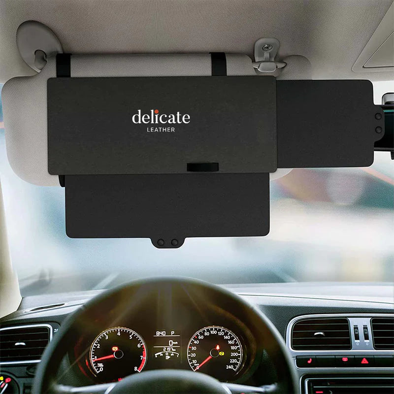 Polarized Sun Visor Sunshade Extender for Car with Polycarbonate Lens, Custom For Your Cars, Anti-Glare Car Sun Visor Protects from Sun Glare, Snow Blindness, UV Rays, Universal for Cars, SUVs PU13999