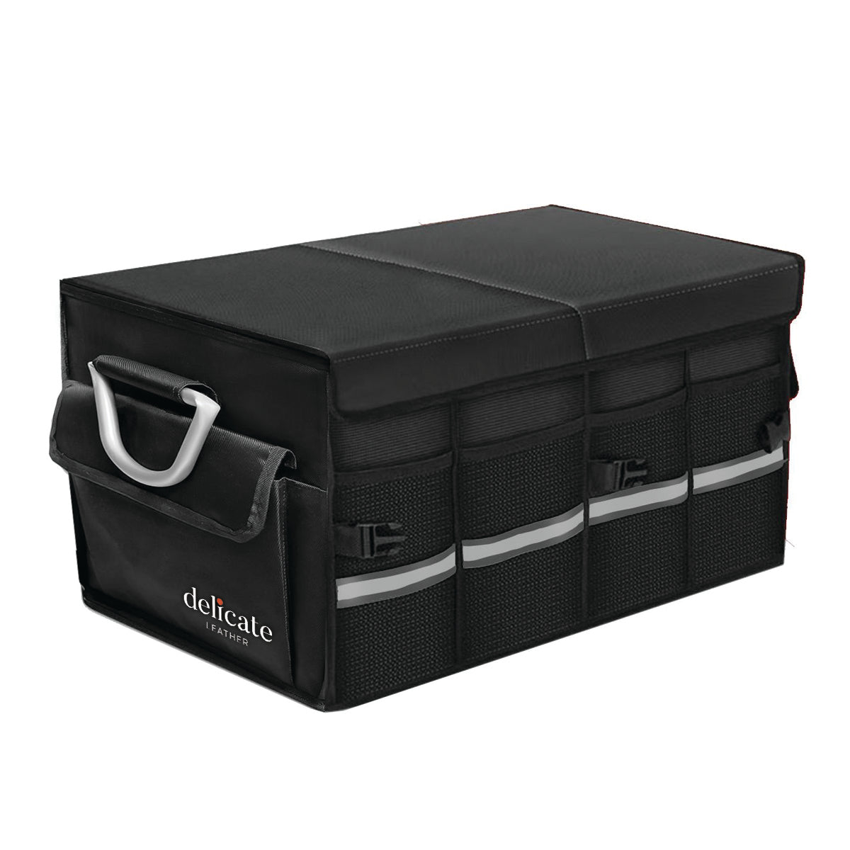 Big Trunk Organizer, Cargo Organizer SUV Trunk Storage Waterproof Collapsible Durable Multi Compartments LM12994 - Delicate Leather