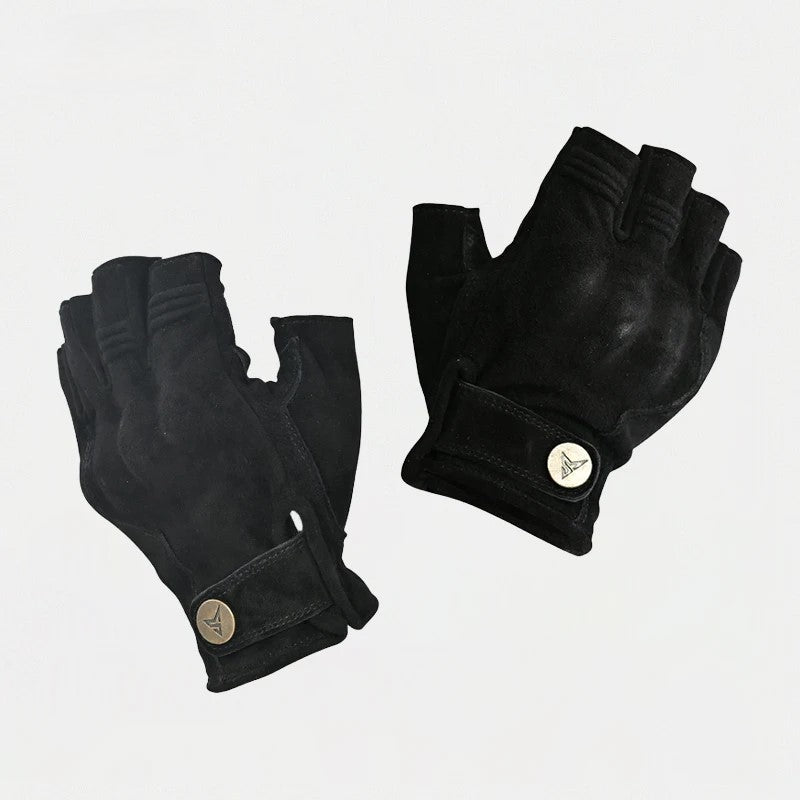 Motorcycle Fingerless Gloves Accessories - Goatskin Leather Half Finger Gloves, Motocross, Gant Moto, Guantes Moto Verano - Delicate Leather