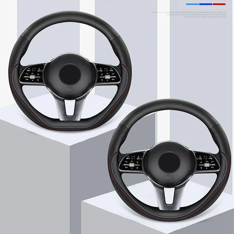 New Four Seasons Sweat-Absorbent Non-Slip Steering Wheel Cover (38cm)
