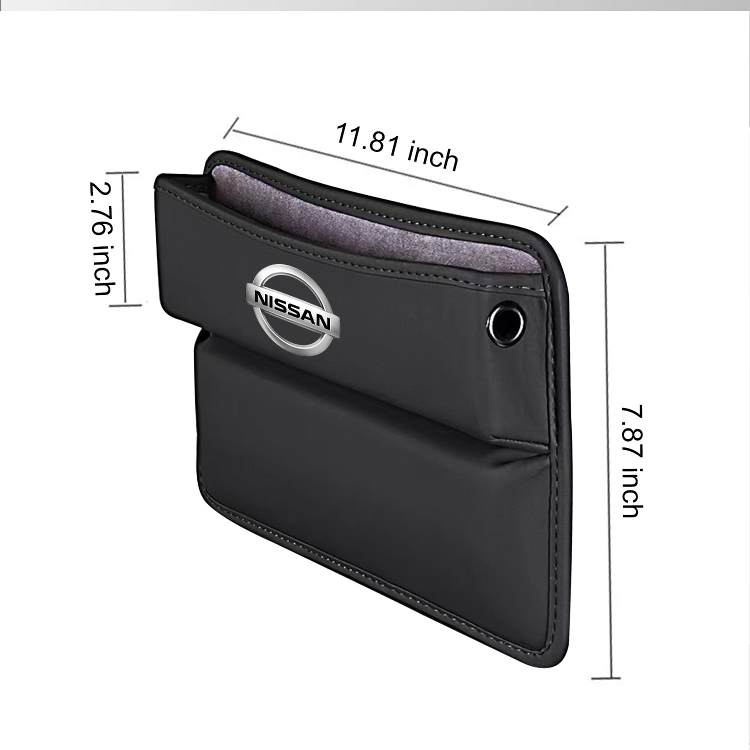 Car Seat Gap Filler Organizer, Custom Fir For Your Cars, Multifunctional PU Leather Console Side Pocket Organizer for Cellphones, Cards, Wallets, Keys