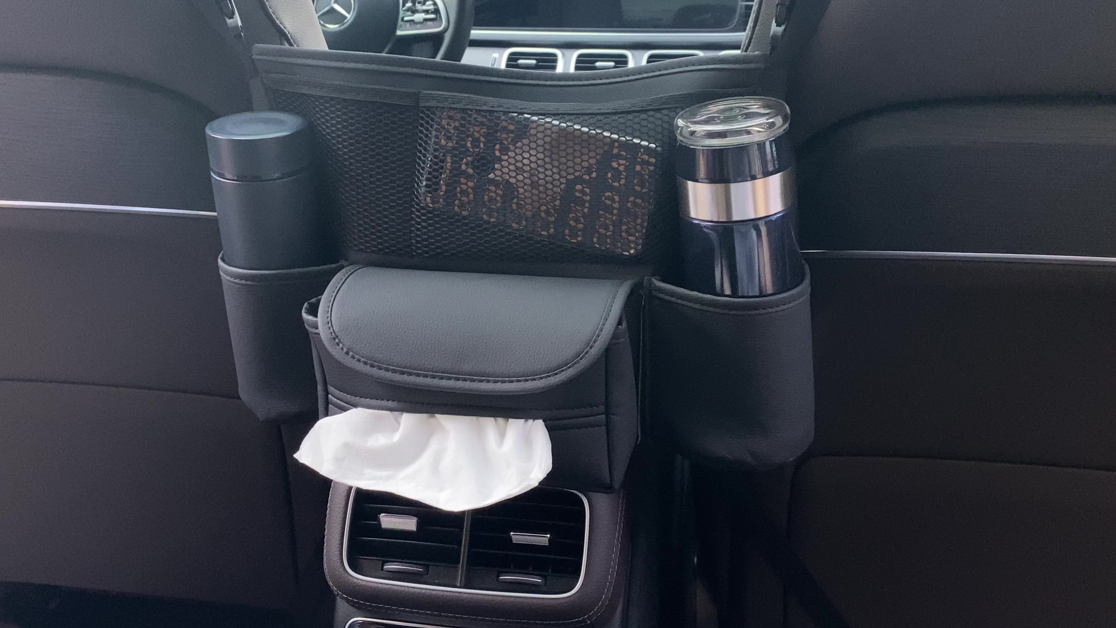 New Style Car Organizer - Durable Leather Storage Bag, Pocket Handbag Holder for Back Seat, Custom Fit For Your Cars, Car Accessories - Delicate Leather