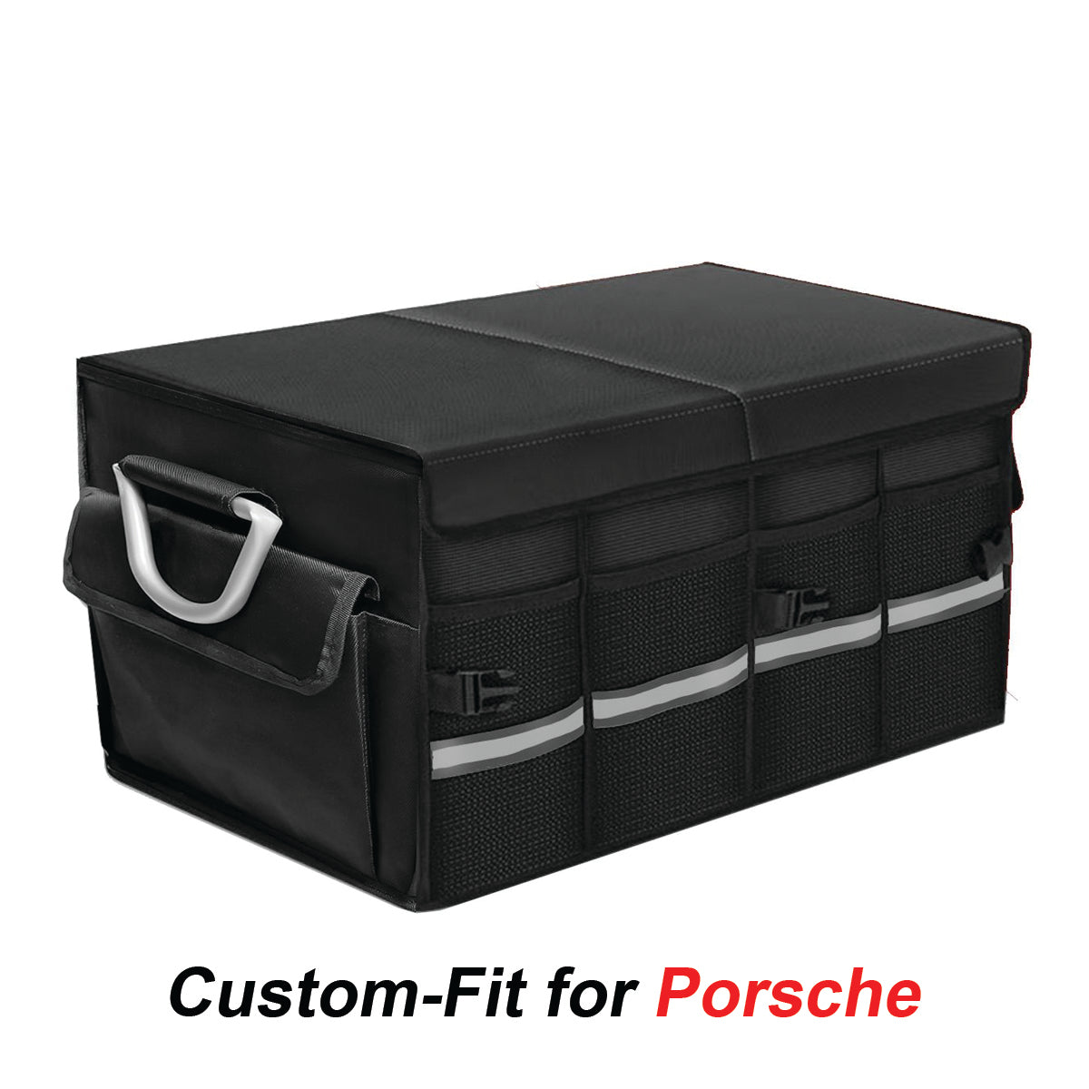 Big Trunk Organizer, Custom-Fit For Porsche, Cargo Organizer SUV Trunk Storage Waterproof Collapsible Durable Multi Compartments DLRL253 - Delicate Leather