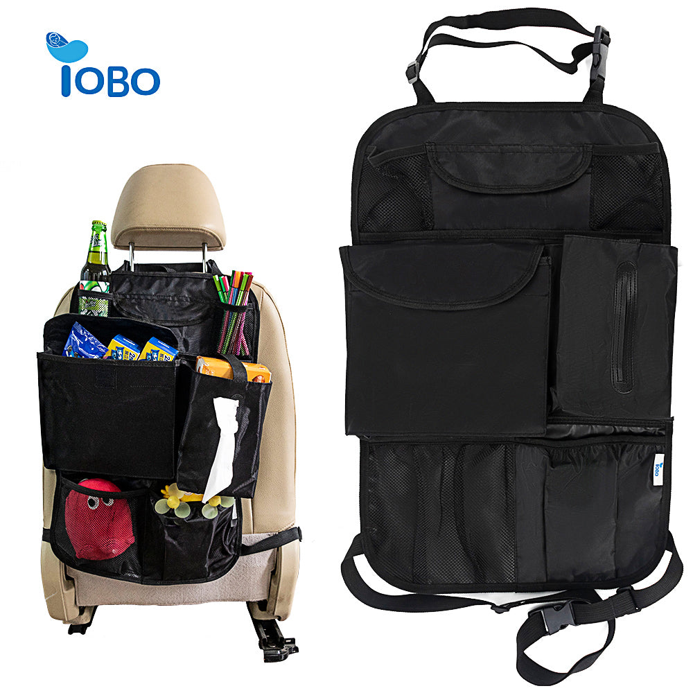 Factory Custom Waterproof Durable Grocery Storage Bag - Car Seat Storage Box and Backseat Organizer with Tray, Custom Fit For Your Cars, Car Accessories - Delicate Leather