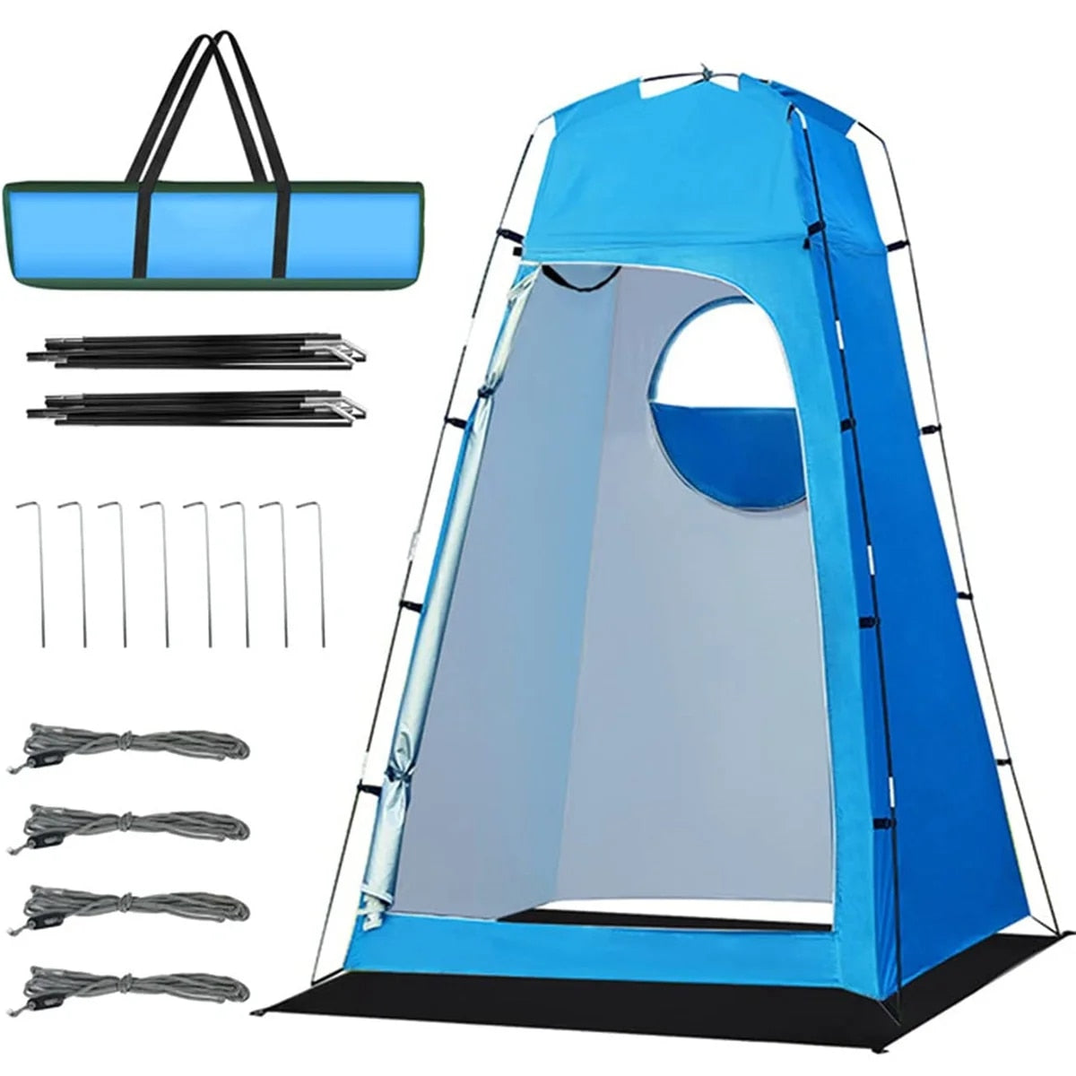 Portable Pop Up Privacy Tent, Outdoor Camping Bathroom Toilet Shower Tent Spacious Dressing Changing Room for Hiking Beach Picnic Fishing - Delicate Leather