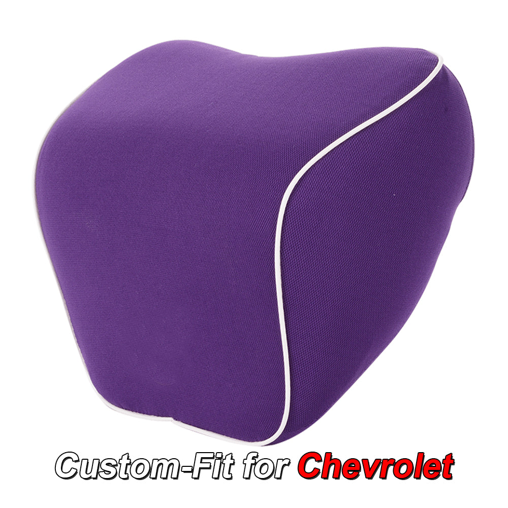 Lumbar Support Cushion for Car and Headrest Neck Pillow Kit, Custom-Fit For Chevrolet, Ergonomically Design for Car Seat, Car Accessories DLCH254 - Delicate Leather