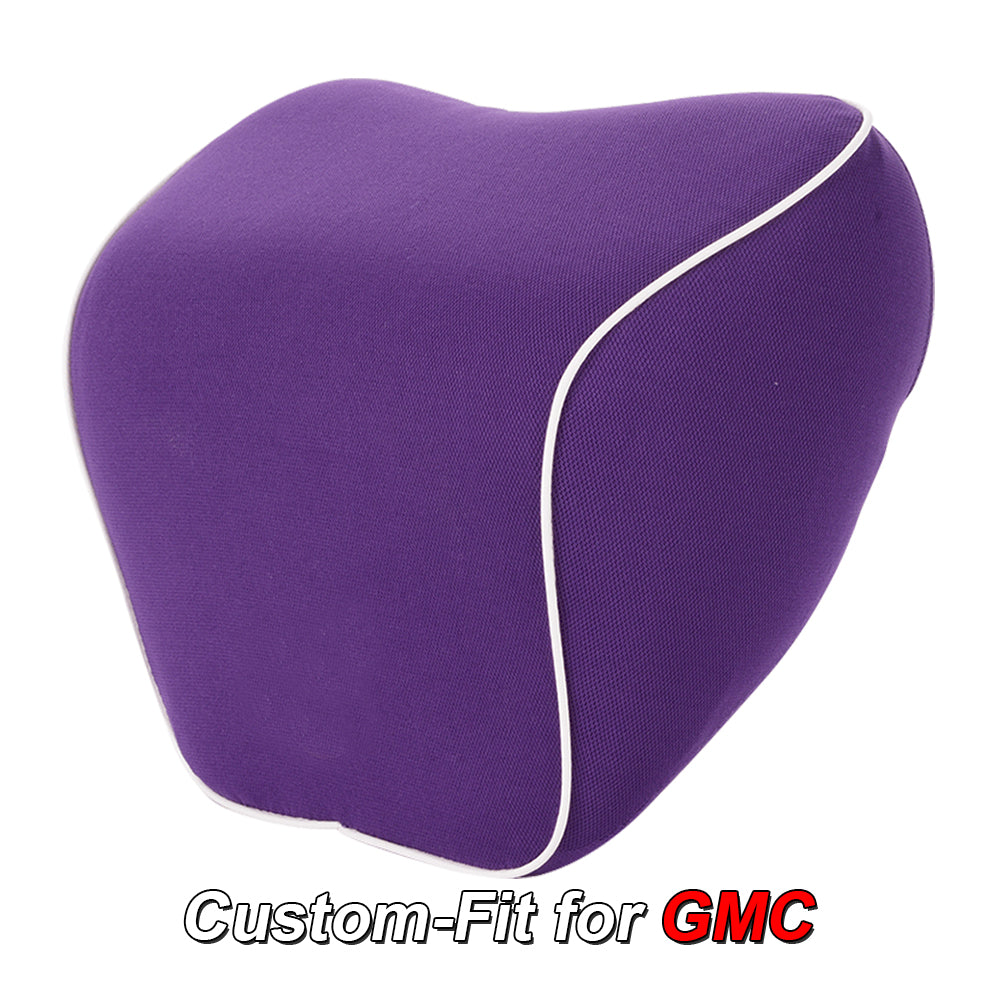 Lumbar Support Cushion for Car and Headrest Neck Pillow Kit, Custom-Fit For GMC, Ergonomically Design for Car Seat, Car Accessories DLWQ254 - Delicate Leather