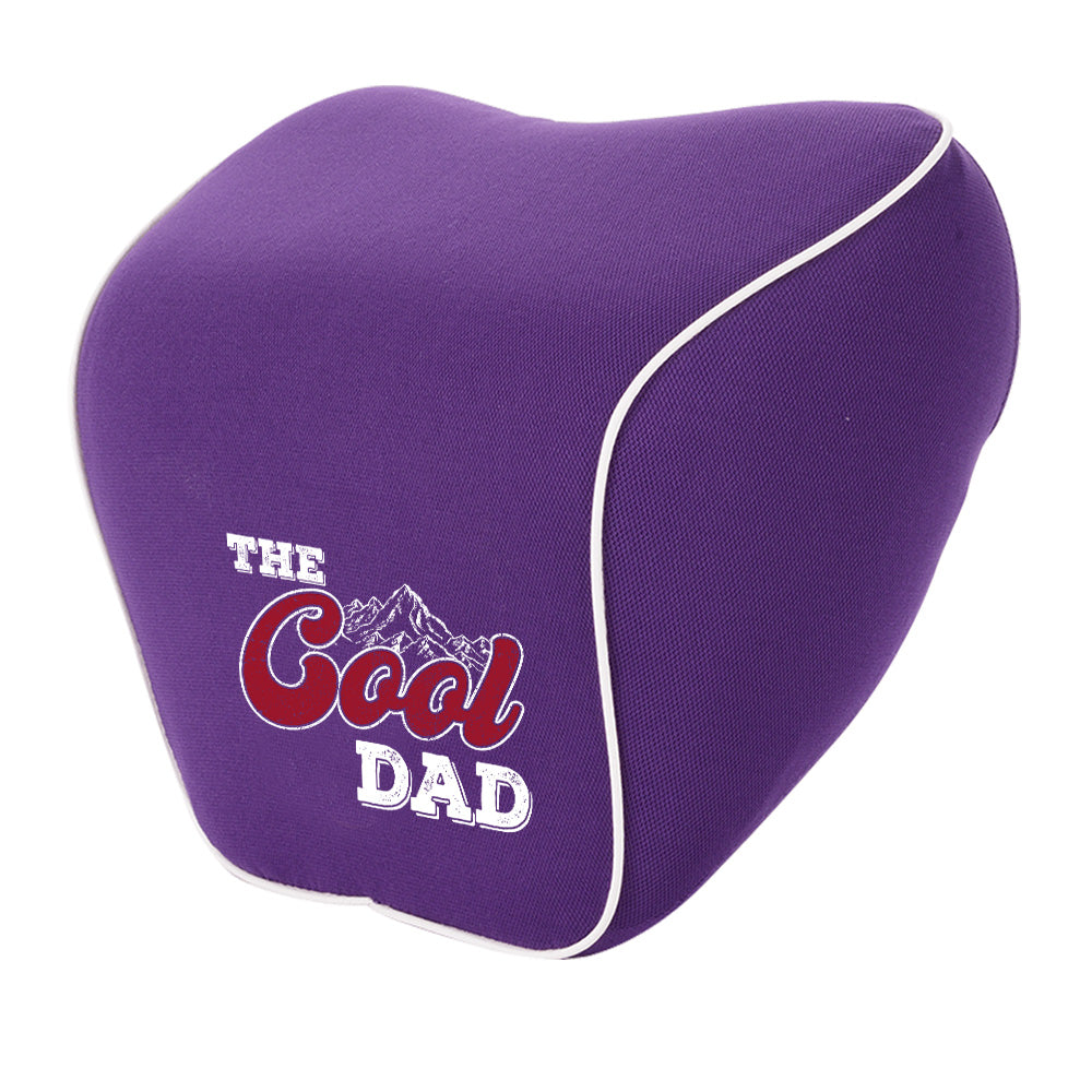Lumbar Support Cushion for Car and Headrest Neck Pillow Kit, The Cool Dad, Custom For Cars, Ergonomically Design for Car Seat, Car Accessories, Gift for Daddy - Delicate Leather