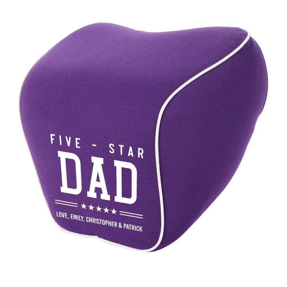 Personalized Lumbar Support Cushion for Car and Headrest Neck Pillow Kit, Happy Father's Day, Custom For Cars, Ergonomically Design for Car Seat, Car Accessories, Gift for Daddy