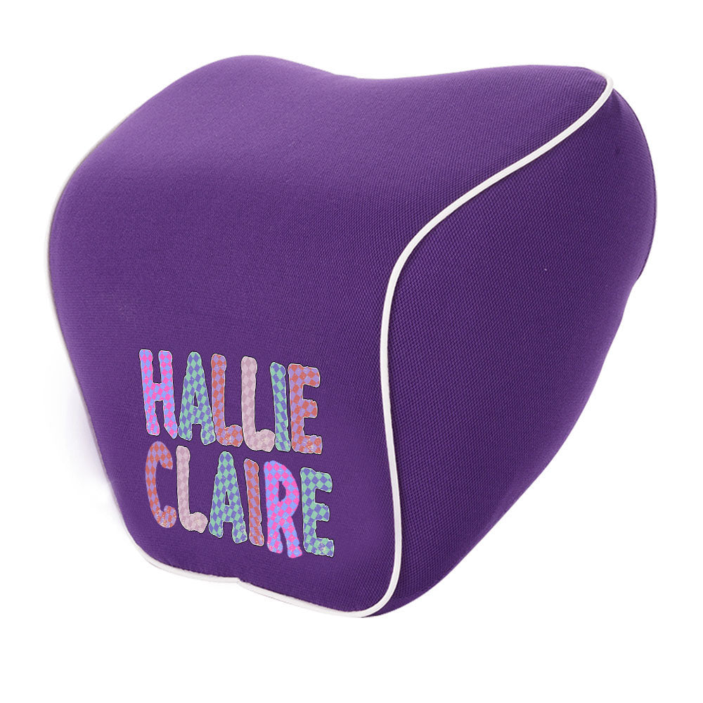 Custom Name Lumbar Support Cushion for Car and Headrest Neck Pillow Kit, Personalized Gift, Custom For Cars, Ergonomically Design for Car Seat, Car Accessories, Personalised Lumbar Support Cushion, Name Lumbar Support Cushion L1 - Delicate Leather