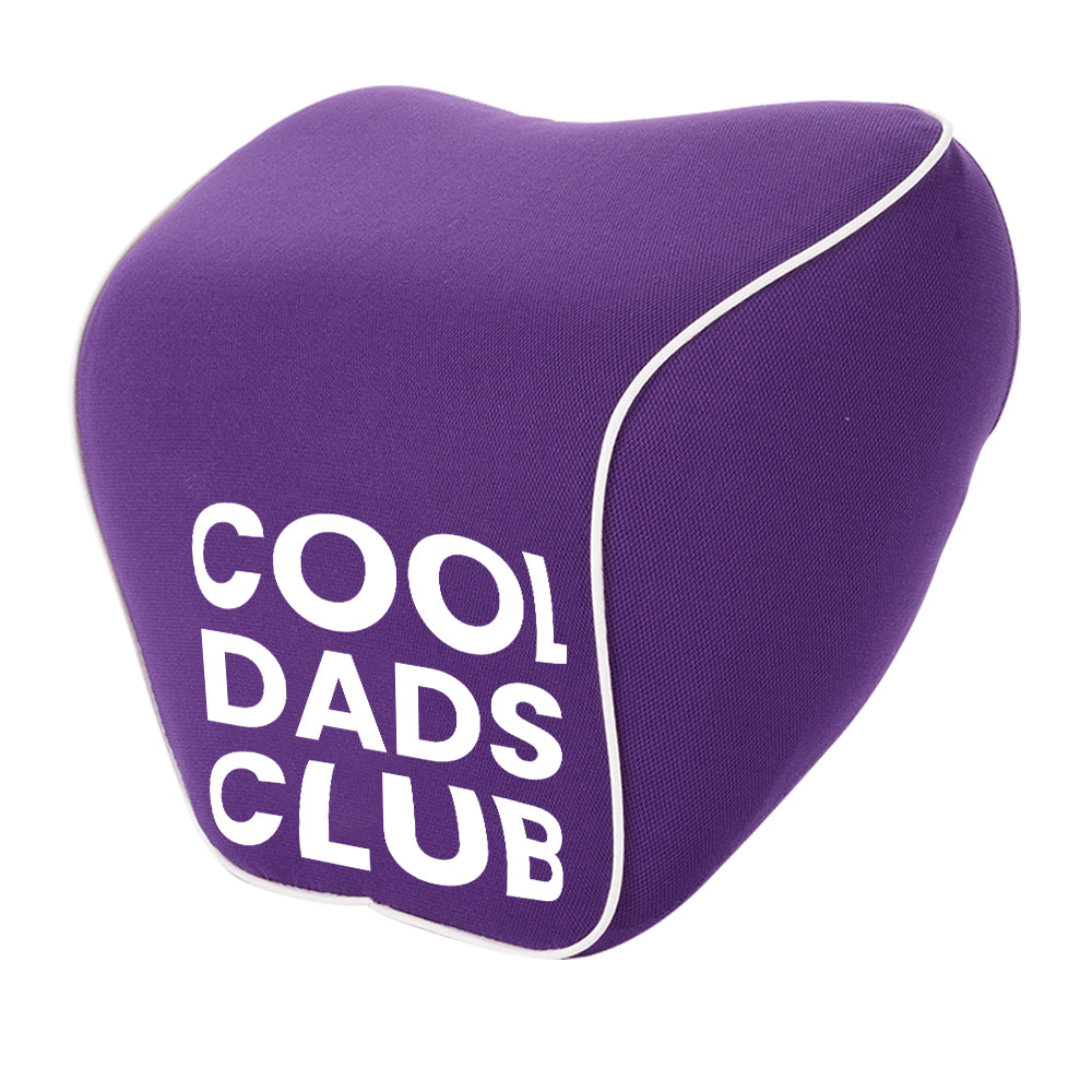 Cool Dads Club Lumbar Support Cushion for Car and Headrest Neck Pillow Kit, Custom For Cars, Ergonomically Design for Car Seat, Father's Day Gift, Car Accessories - Delicate Leather