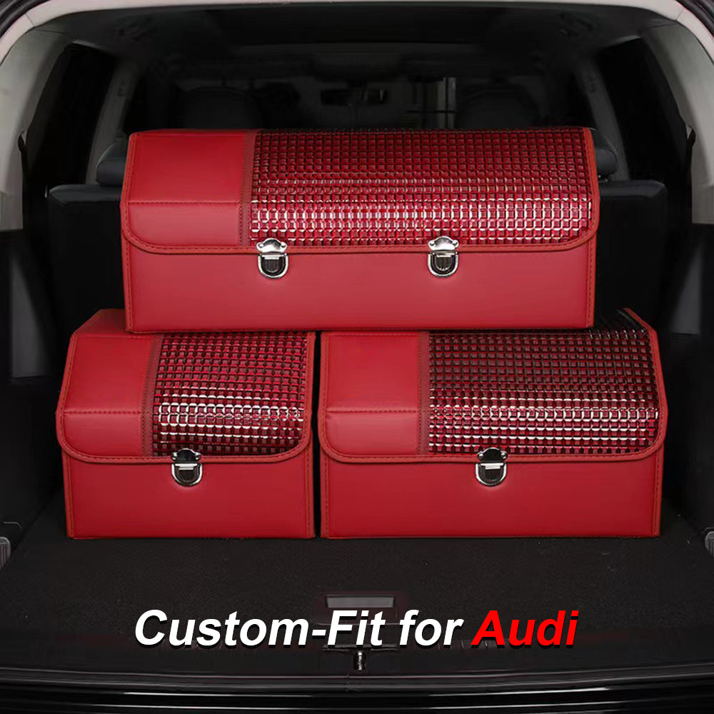 Organizer for Trunk Box Storage, Custom-Fit For Audi, Car Accessories Interior Vehicle Supplies Accessories DLRA252 - Delicate Leather