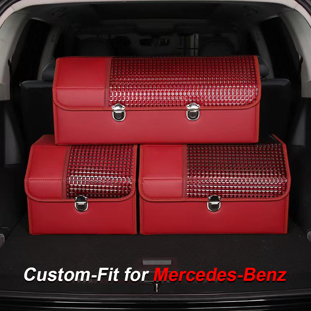Organizer for Trunk Box Storage, Custom-Fit For Mercedes-Benz, Car Accessories Interior Vehicle Supplies Accessories DLMB252 - Delicate Leather