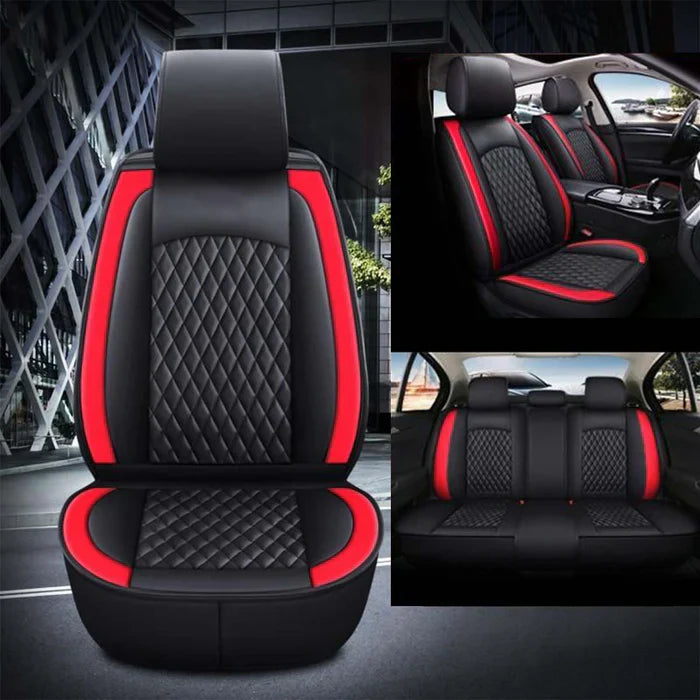 2 Car Seat Covers Full Set, Custom-Fit For Car, Waterproof Leather Front Rear Seat Automotive Protection Cushions, Car Accessories DLHY211 - Delicate Leather