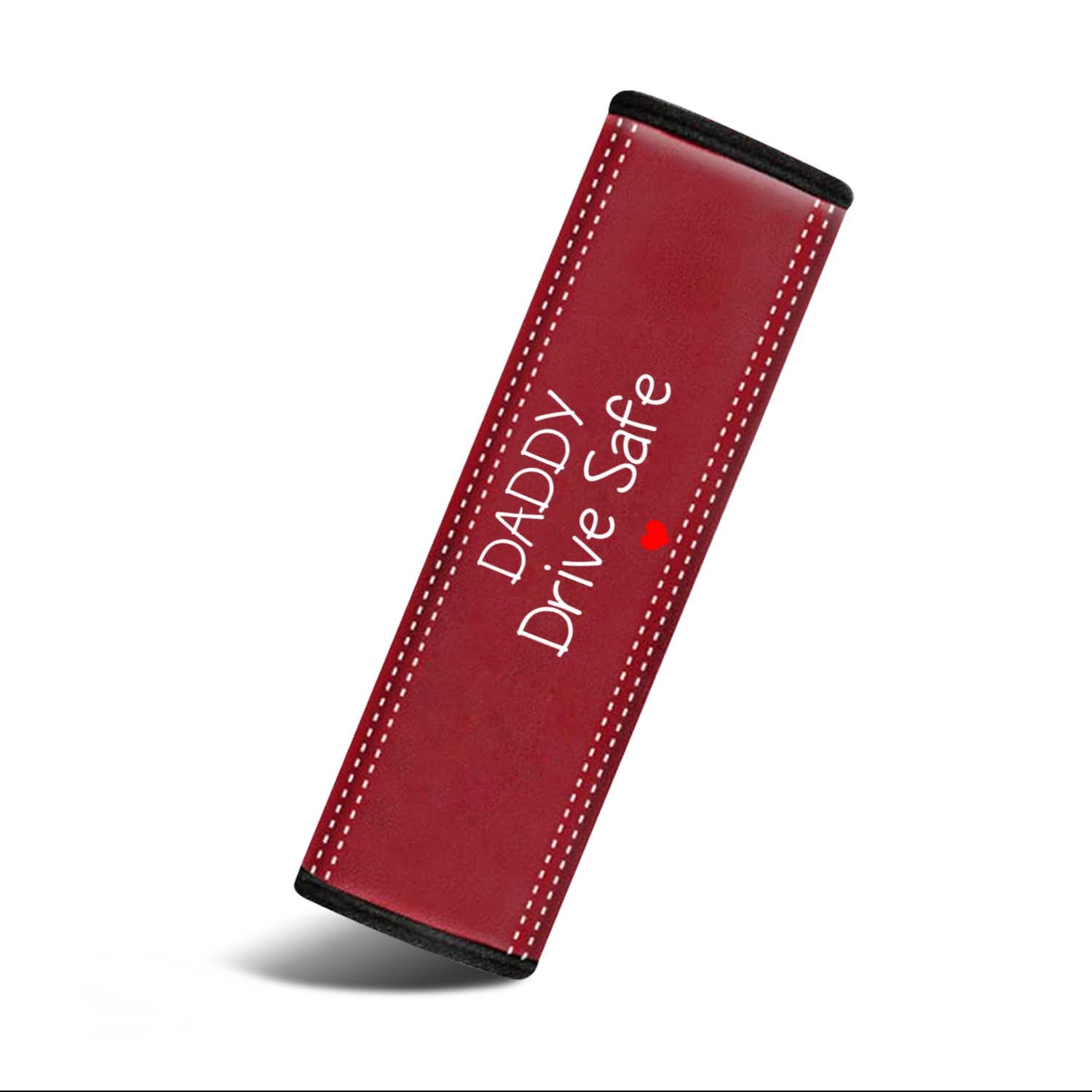 Daddy Drive Safe Car Seat Belt Covers (2PCS), Custom For Your Cars, Microfiber Leather Seat Belt Shoulder Pads for More Comfortable Driving, Father's Day Gift, Car Accessories - Delicate Leather