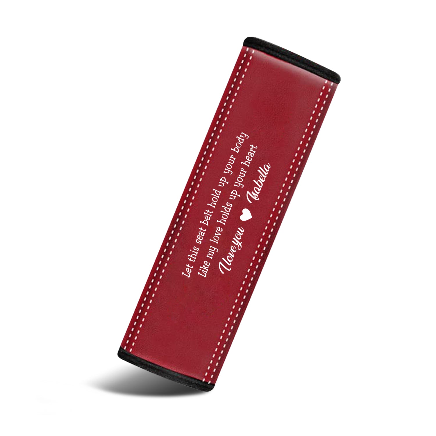 Personalized Car Seat Belt Covers (2PCS), Custom For Your Cars, Microfiber Leather Seat Belt Shoulder Pads for More Comfortable Driving, Happy Fist Father's Day, Handmade Father's Day Gift, Dad Birthday Gift, Car Accessories - Delicate Leather