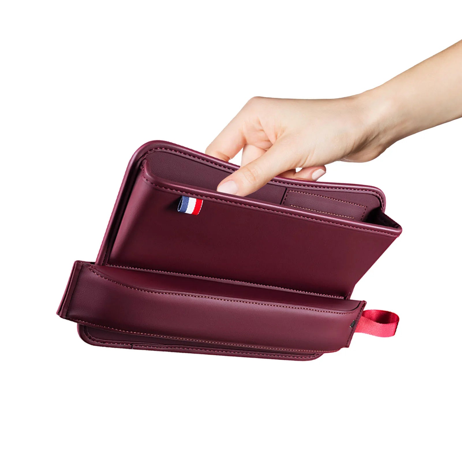 Car Organizer PU Leather Storage Car Seat Slit Gap Pocket - Delicate Leather