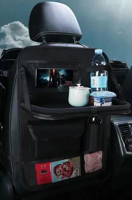 Car Accessories Universal Car Seats Organizer with Tray and Tablet Holder - Multi-Pocket Storage, Custom Fit For Your Cars, Car Accessories - Delicate Leather