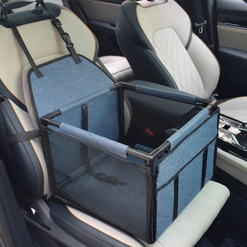 Waterproof Pet Car Seat Cover & Hammock for Small to Medium Dogs and Cats - Durable Travel Carrier Basket for Vehicle Safety