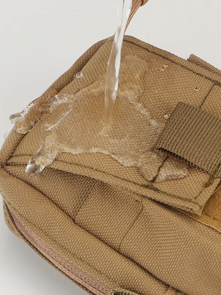 Bag Belt Waist Fanny Pack, Multifunctional Mobile Phone Pouch Holder Case, Camping Hunting First Aid Gear Purse - Delicate Leather