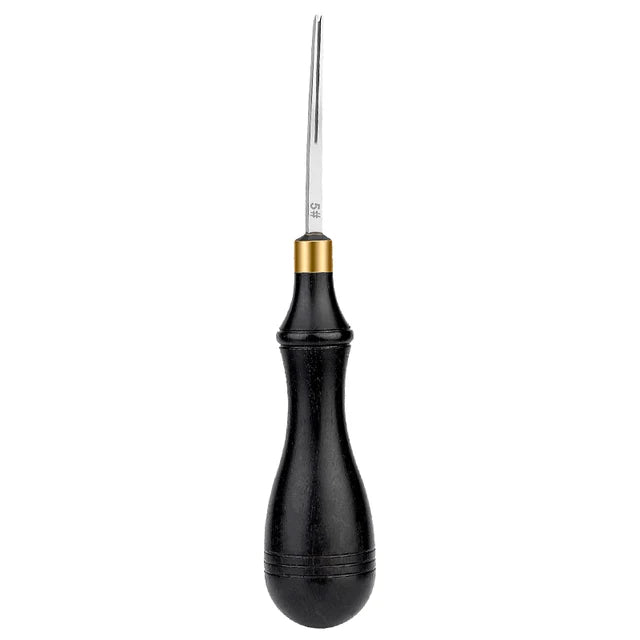 1PCS 0.6-2.25 MM Leather Edge Bevelers Wide Mouth Skiving Tool with Wooden Handle for DIY Leather Craft Professional